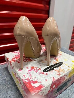 Patent Nude High Heel Pumps - Women